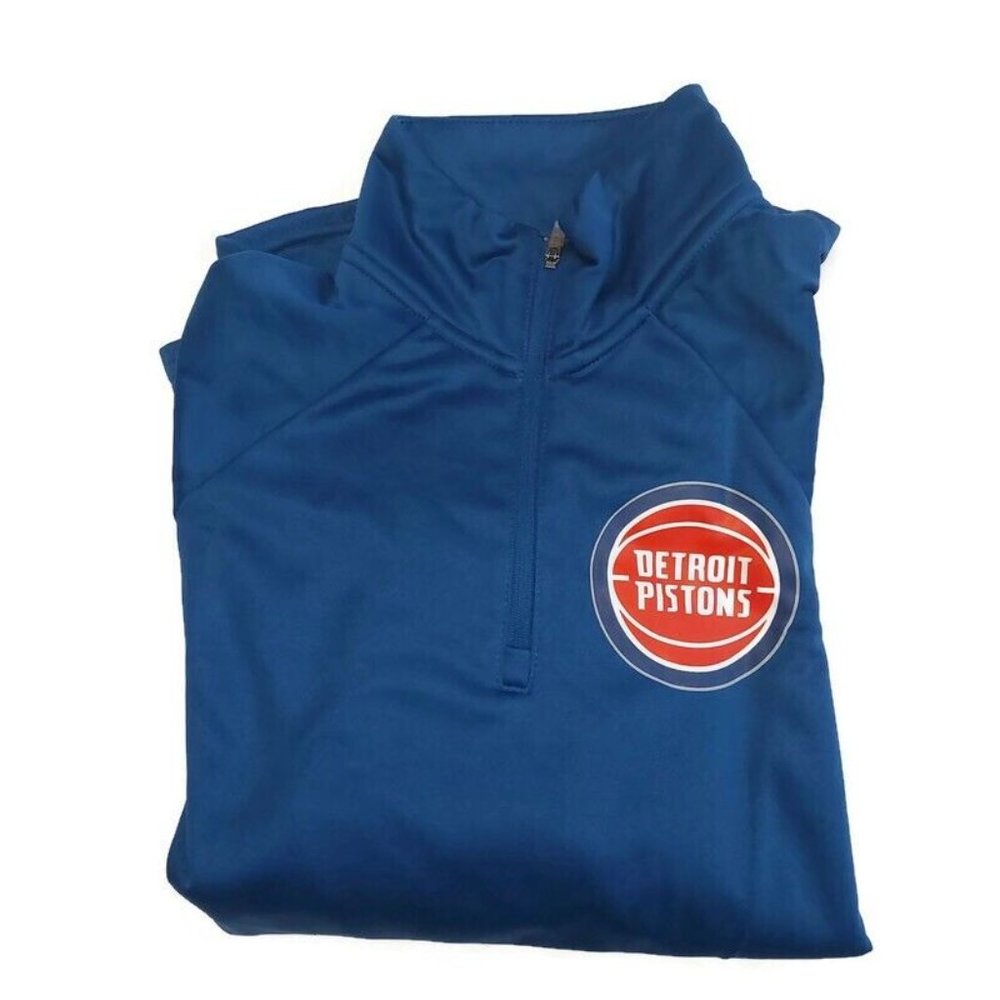 NBA Detroit Pistons Hands High Womens Size S MVP Quarter Zip Pullover Royal - Picture 6 of 7